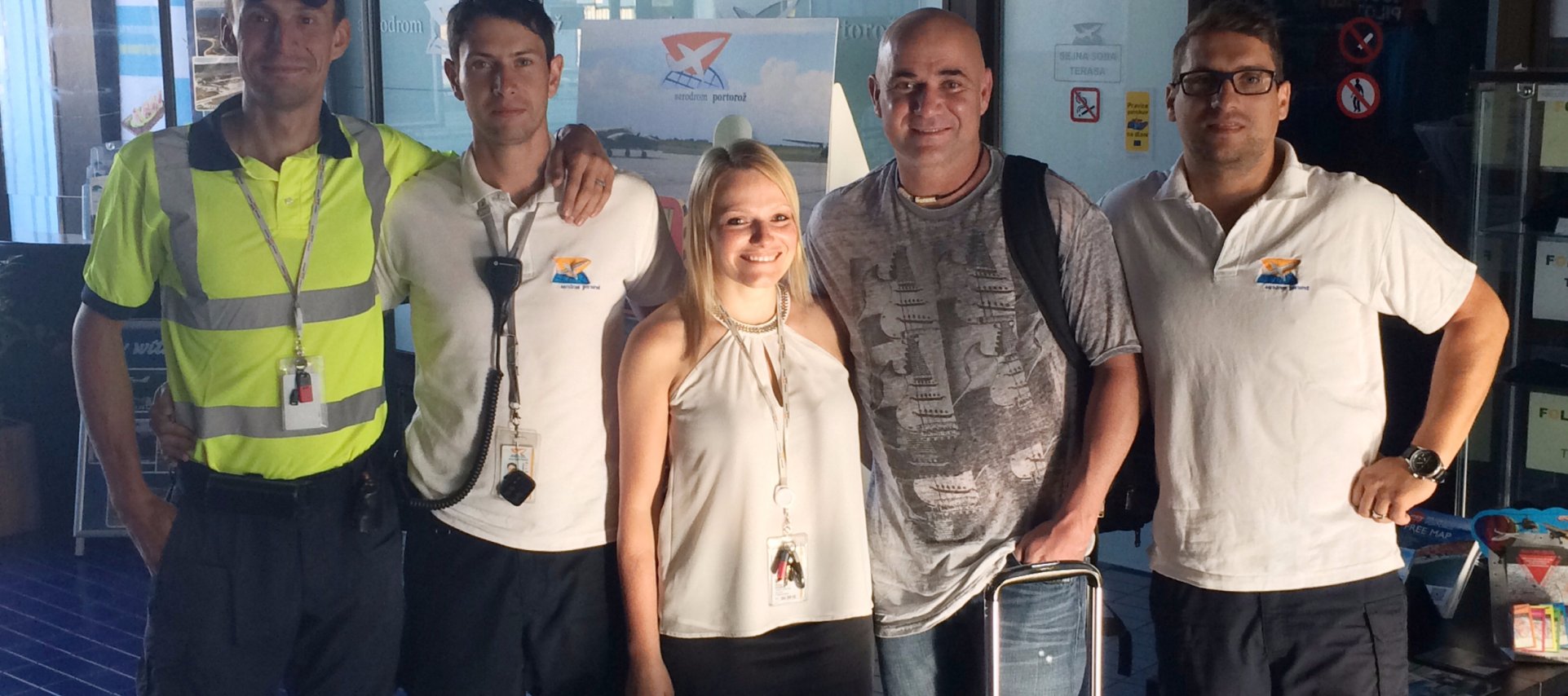 Andre Agassi na letali&scaron;ču Portorož